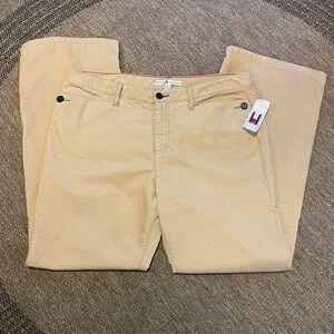 Brand new w/ tags Tommy Hilfiger corduroy pants tan/khaki 2 front button pockets